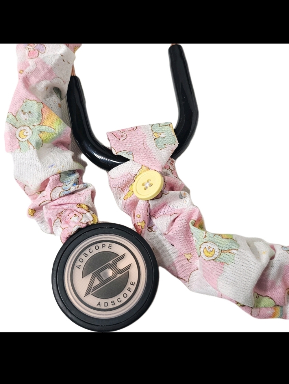 Colorful Light Pastel Pink Care Bears Stethoscope Washable Sleeve Cover - Picture 4 of 10